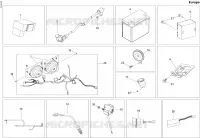 Achterlichten en elektrische componenten