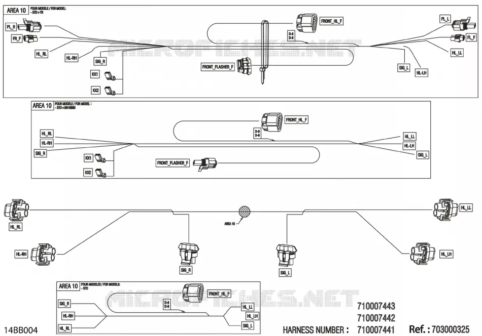 08- ELEKTRISCH HARNAS - FRONT WIRING HARNESS - 710007442