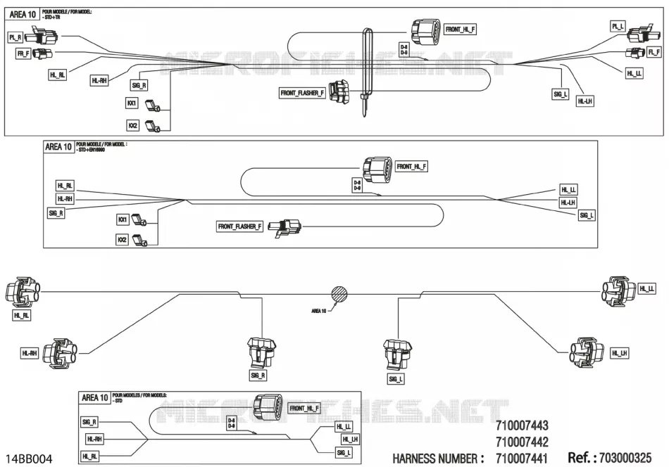 08- ELEKTRISCH HARNAS - FRONT WIRING HARNESS - 710007442