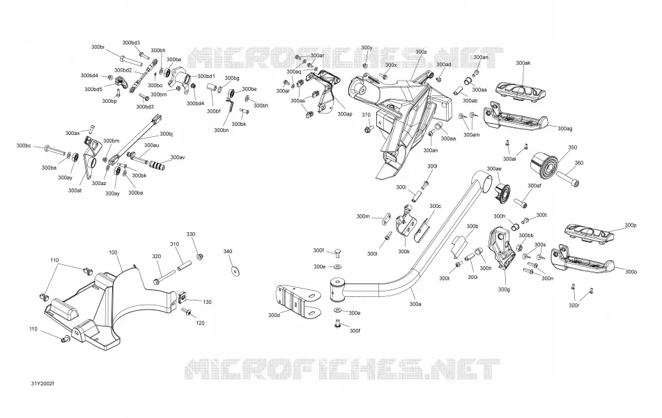 CARROSSERIE ACCESSOIRES linkerhand Voetsteun
