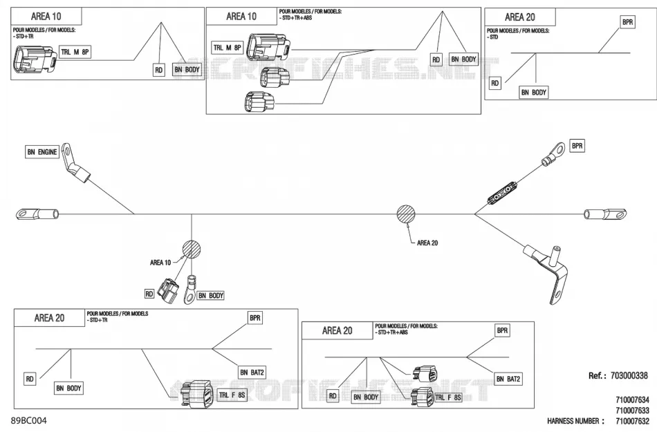 08- ELEKTRISCH HARNAS - VOLTAGE REGULATOR WIRING HARNESS - 710007633