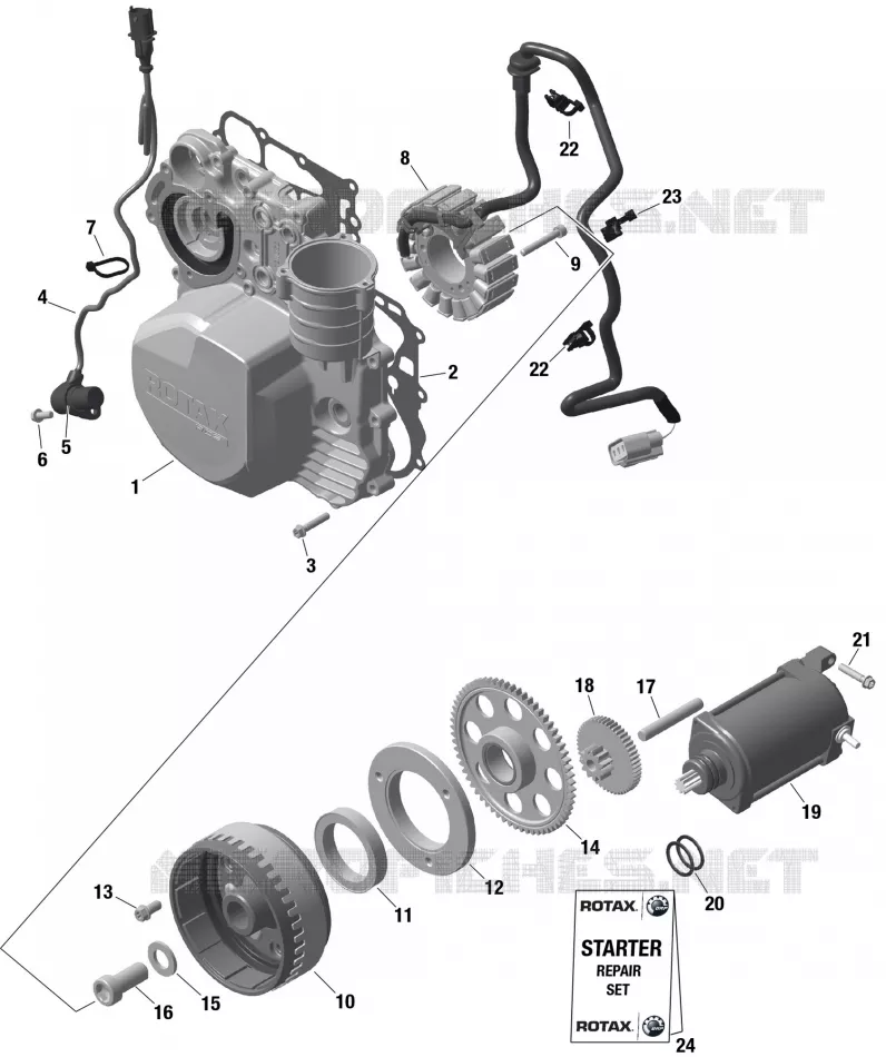 01- ROTAX - MAGNETO AND ELEKTRISCH HARNAS STARTER