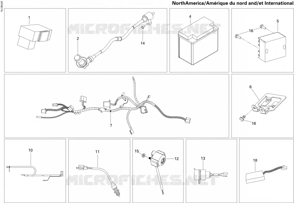 Achterlichten en elektrische componenten
