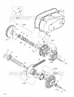 Riem en motorpoelie