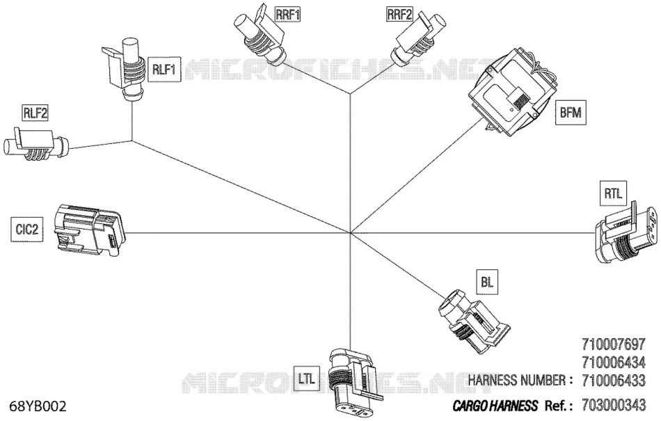 08- ELEKTRISCH HARNAS - CARGO HARNESS - 710006434