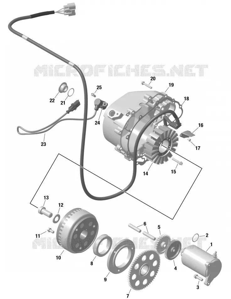 01- ROTAX - MAGNETO AND ELEKTRISCH HARNAS STARTER