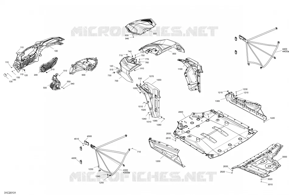 09- CARROSSERIE - SECTION AVANT - BLANC