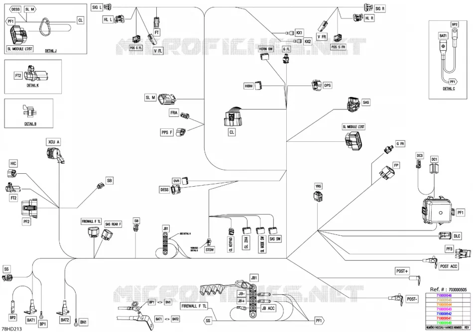 08- ELEKTRISCH HARNAS - MAIN HARNESS - 710009544