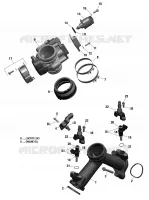 01- ROTAX - COLLECTEUR ADMISSION AIR ET CARTER DE PAPILLON - 211