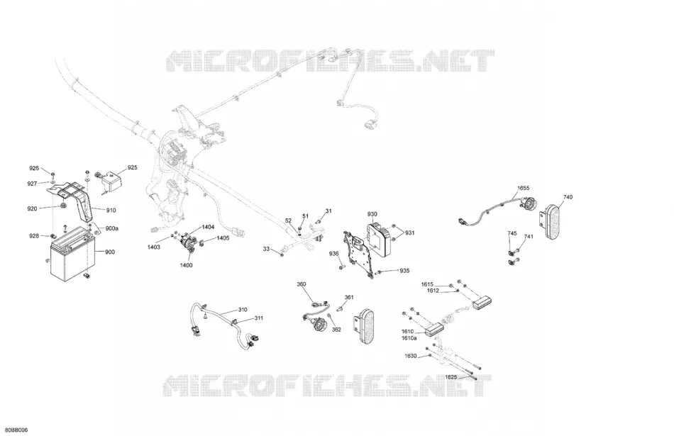 08- ELEKTRISCH HARNAS - REAR SECTION - NO ABS