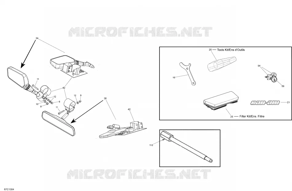 Spiegels en gereedschap