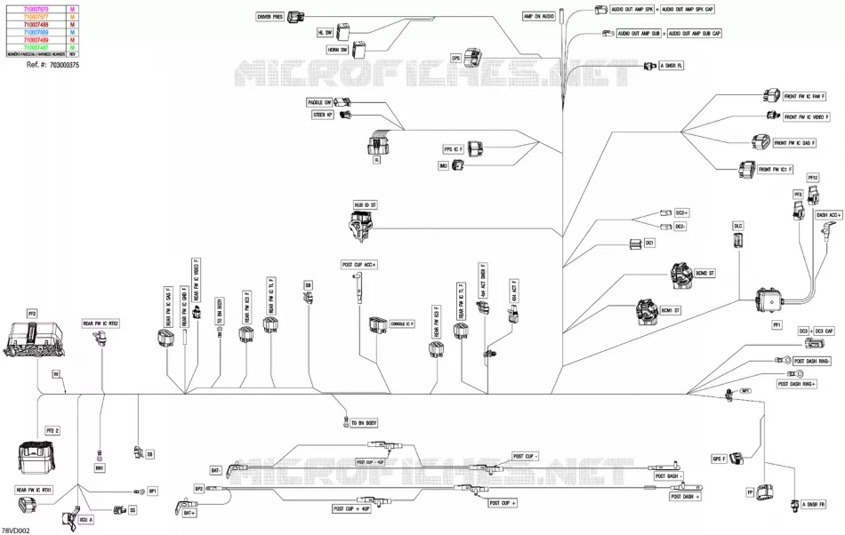 08- ELEKTRISCH HARNAS - MAIN HARNESS - 710007669