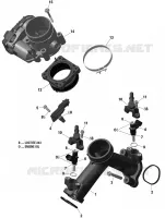 01- ROTAX - COLLECTEUR ADMISSION AIR ET CARTER DE PAPILLON