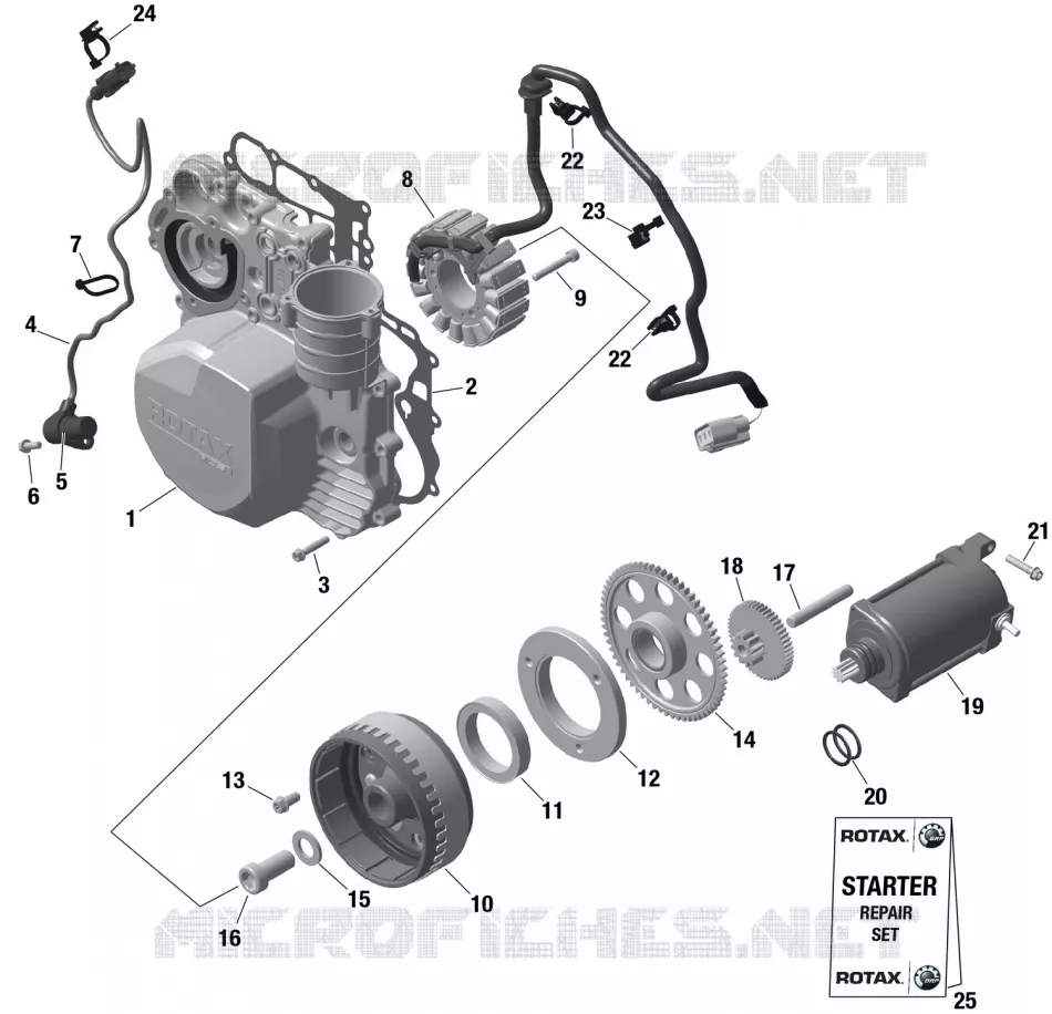 01- ROTAX - MAGNETO AND ELEKTRISCH HARNAS STARTER