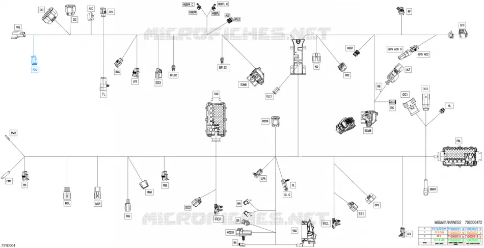 08- ELEKTRISCH HARNAS - MAIN HARNESS - 710009220