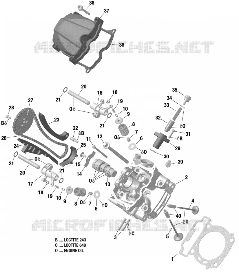 01- ROTAX - CULASSE, AVANT