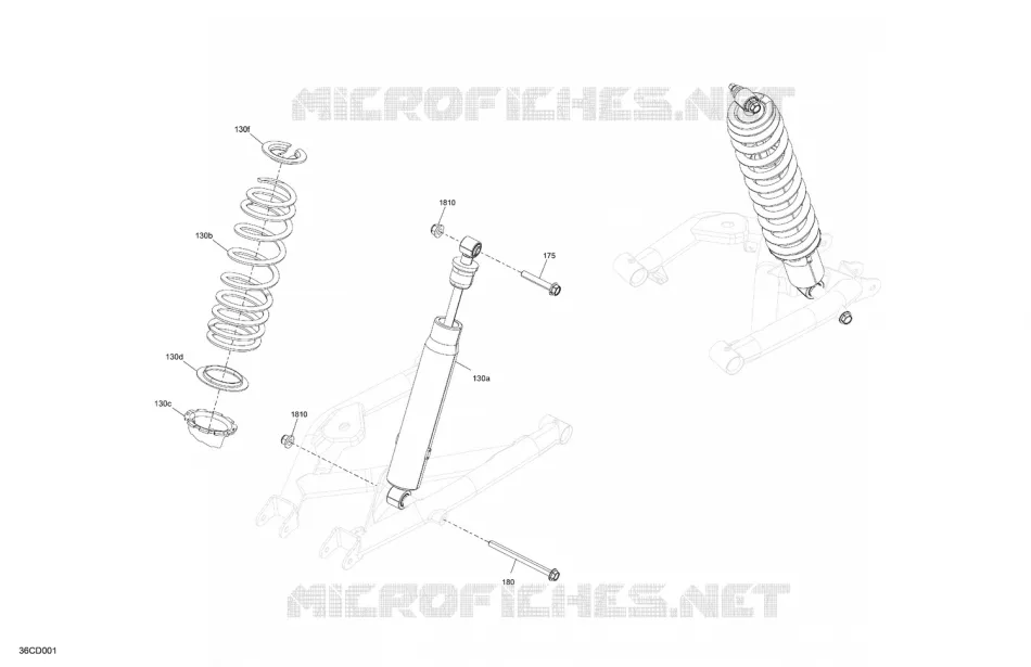 ACHTERWIELOPHANGING SHOCKS