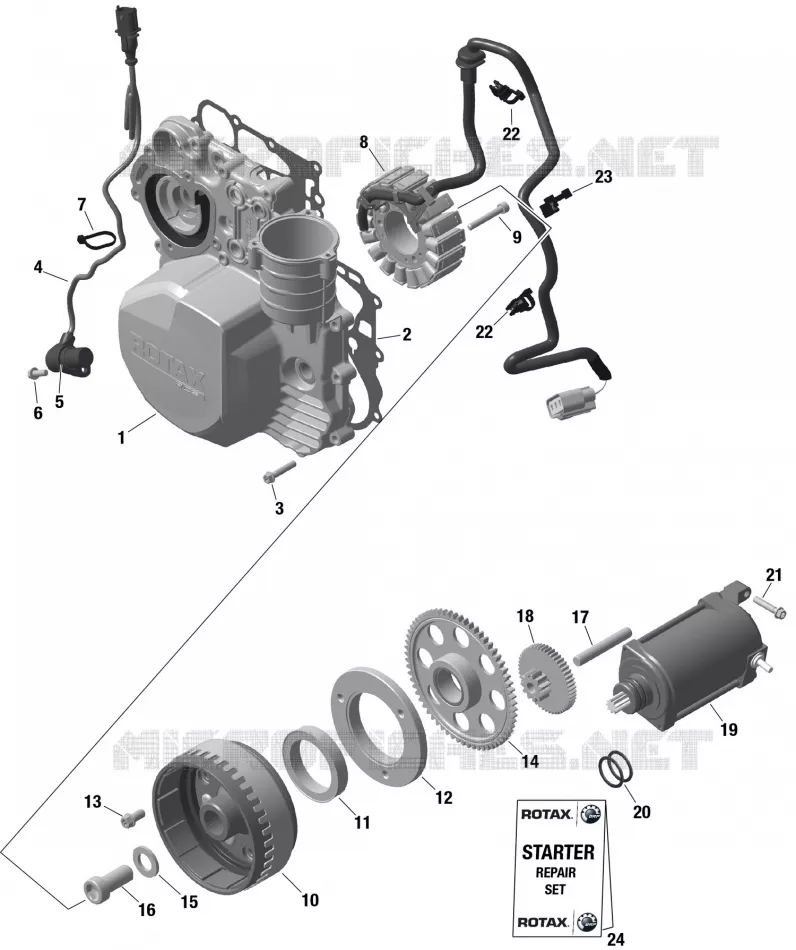 01- ROTAX - MAGNETO AND ELEKTRISCH HARNAS STARTER