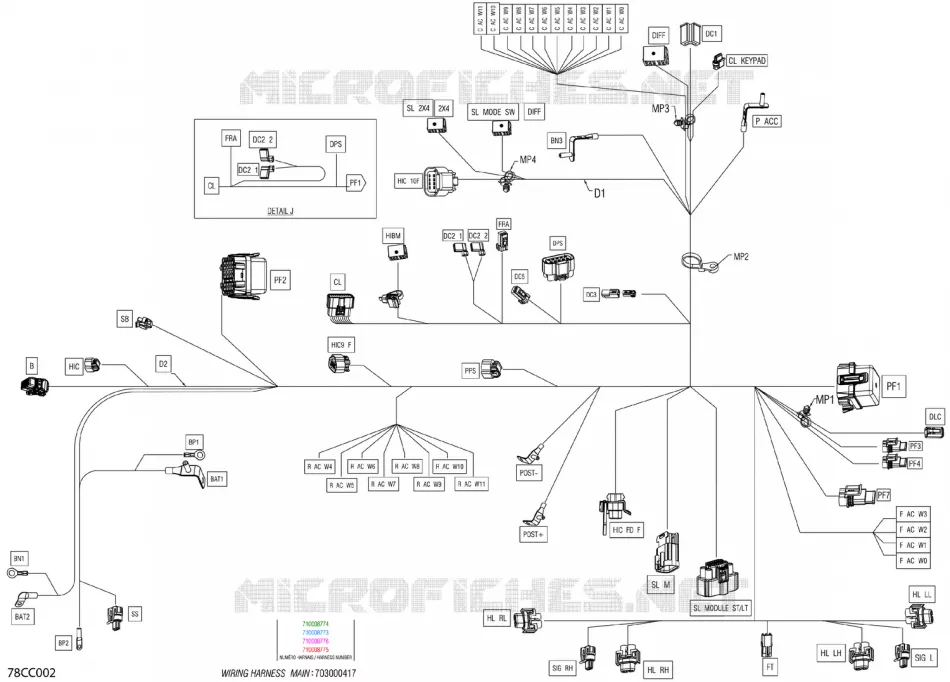 08- ELEKTRISCH HARNAS - MAIN HARNESS - 710008774
