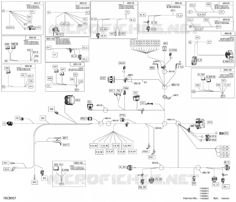 08- ÉLECTRIQUE - CÂBLAGE PRINCIPAL - 710008017