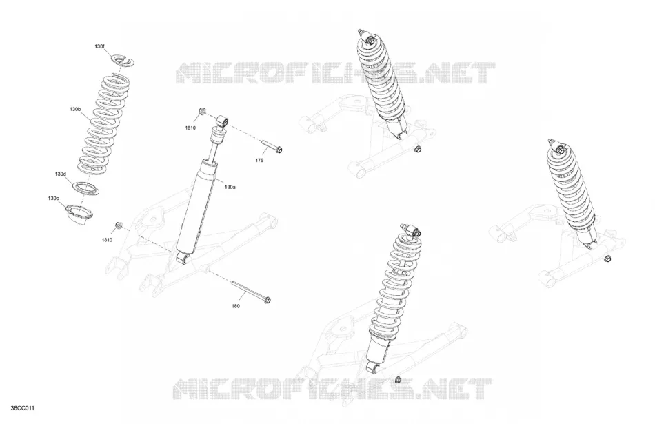ACHTERWIELOPHANGING SHOCKS