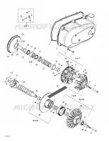 Riem en motorpoelie