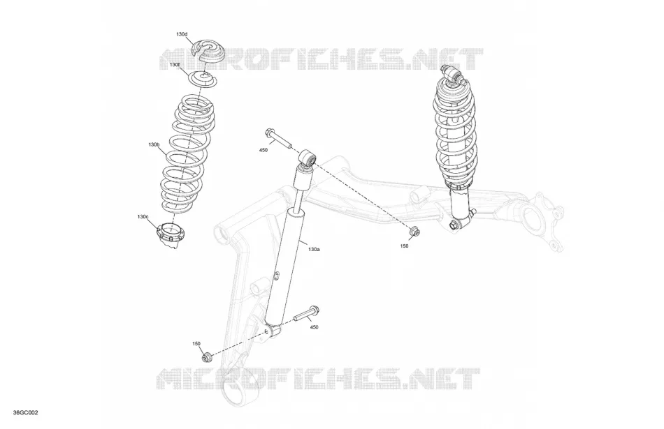 ACHTERWIELOPHANGING SHOCKS