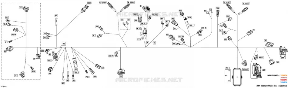 08- ELEKTRISCH HARNAS - MAIN HARNESS - 710009781