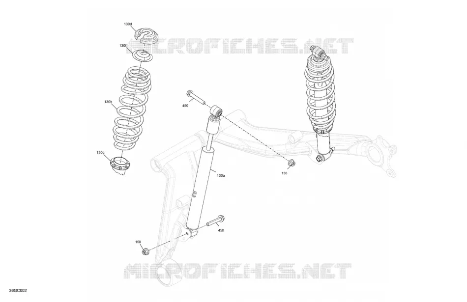ACHTERWIELOPHANGING SHOCKS