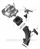 Motor - Inlaatspruitstuk EN GASKLEP HUIS