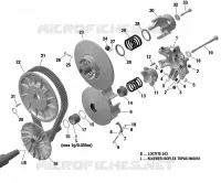 01 ROTAX - TRANSMISSION - POULIES CVT - 600 ACE