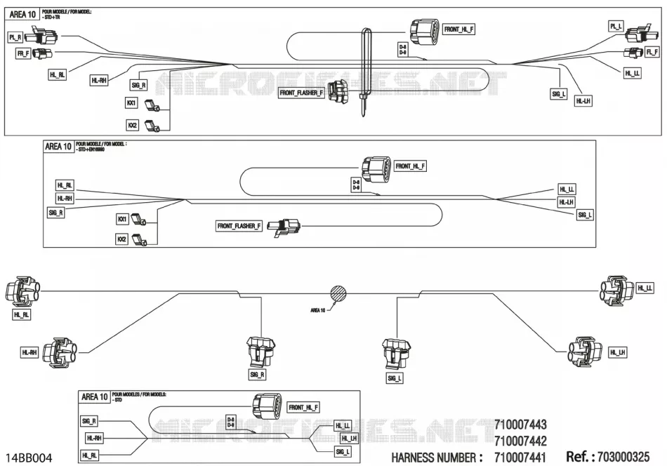 08- ELEKTRISCH HARNAS - FRONT WIRING HARNESS - 710007442