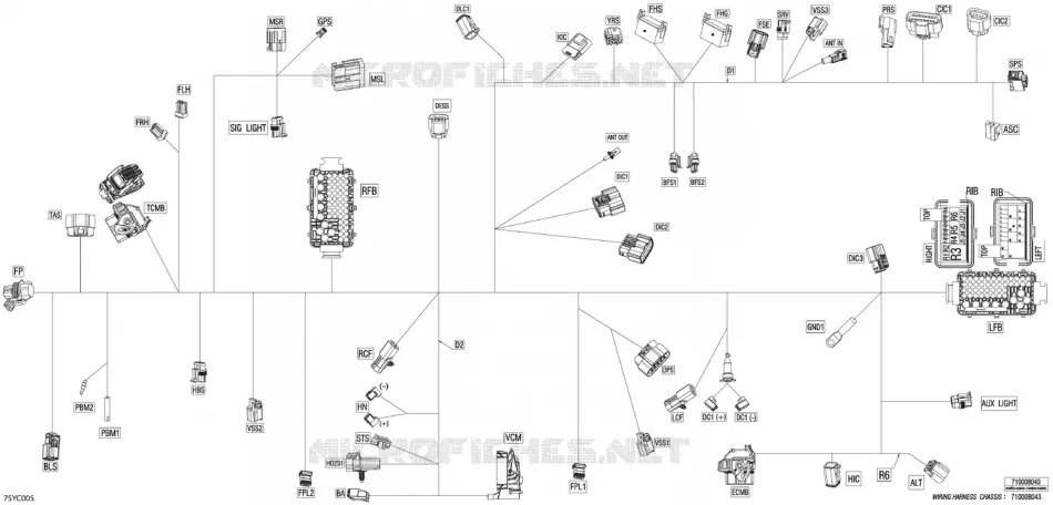 08- ELEKTRISCH HARNAS - MAIN HARNESS - 710008043