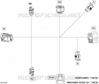 08- ELEKTRISCH HARNAS - WIRING HARNESS BOX REAR - 710007691