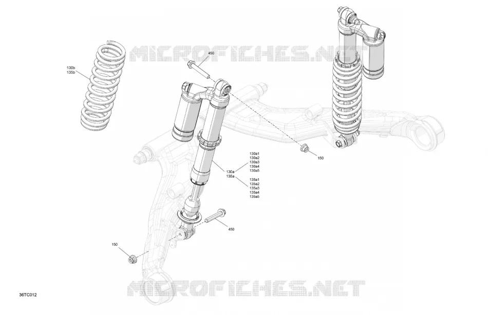 ACHTERWIELOPHANGING SHOCKS