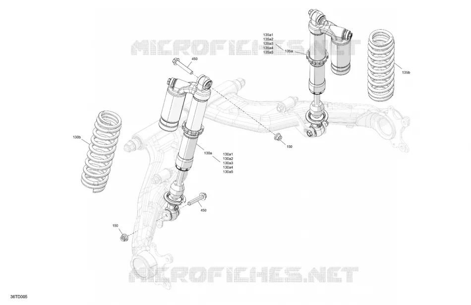ACHTERWIELOPHANGING SHOCKS