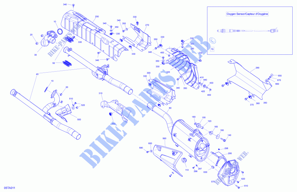 Motor   UITLAATSYSTEEM voor Can-Am OUTLANDER MAX 650 T 2021