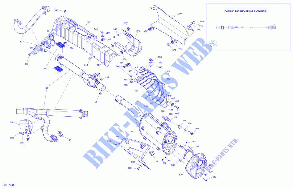 Motor   UITLAATSYSTEEM voor Can-Am OUTLANDER 650 T 2021