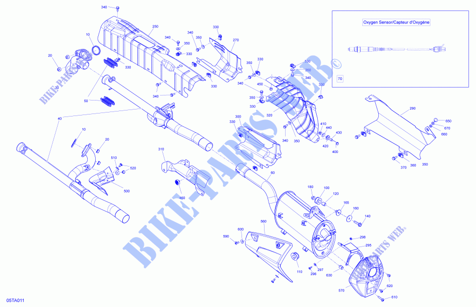 Motor   UITLAATSYSTEEM voor Can-Am OUTLANDER MAX XU+ 570 T 2021