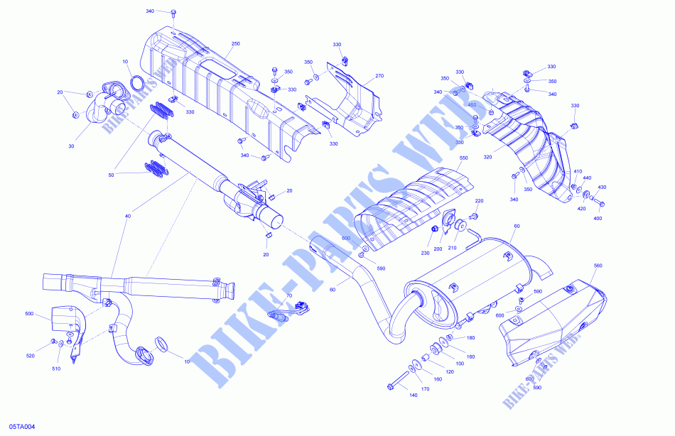 Motor   UITLAATSYSTEEM voor Can-Am RENEGADE X XC 1000R 2021
