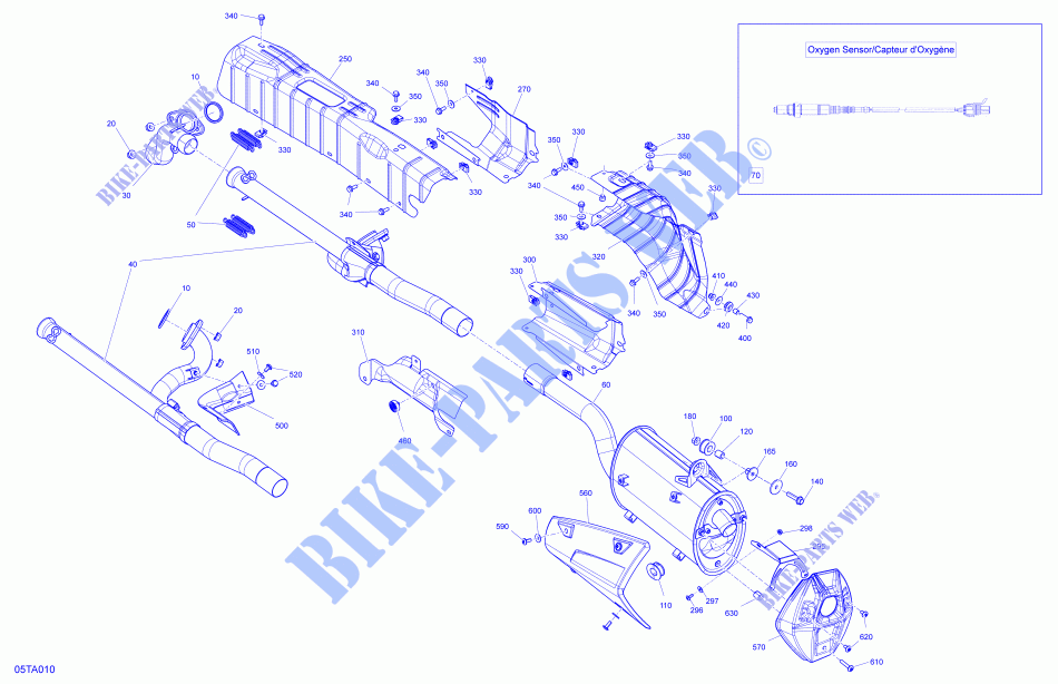 Motor   UITLAATSYSTEEM voor Can-Am OUTLANDER MAX 1000R 2021