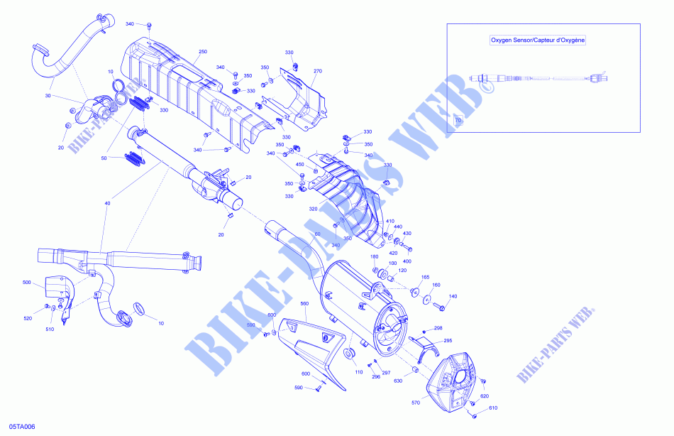 Motor   UITLAATSYSTEEM voor Can-Am OUTLANDER X XC 1000R 2021