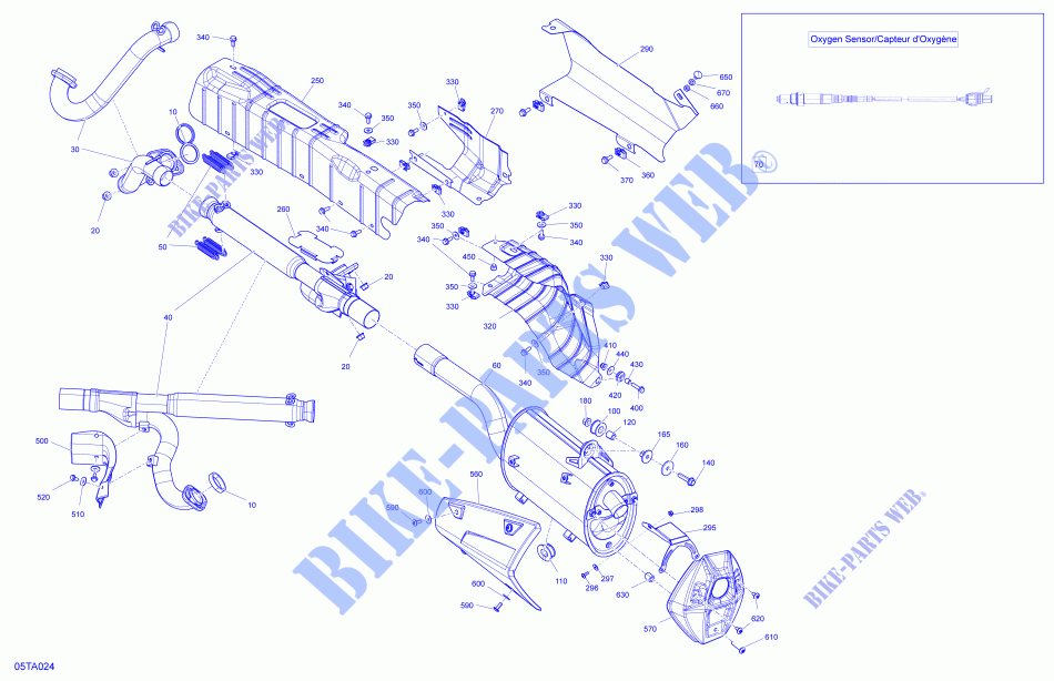 Motor   UITLAATSYSTEEM voor Can-Am OUTLANDER X MR 650 2021