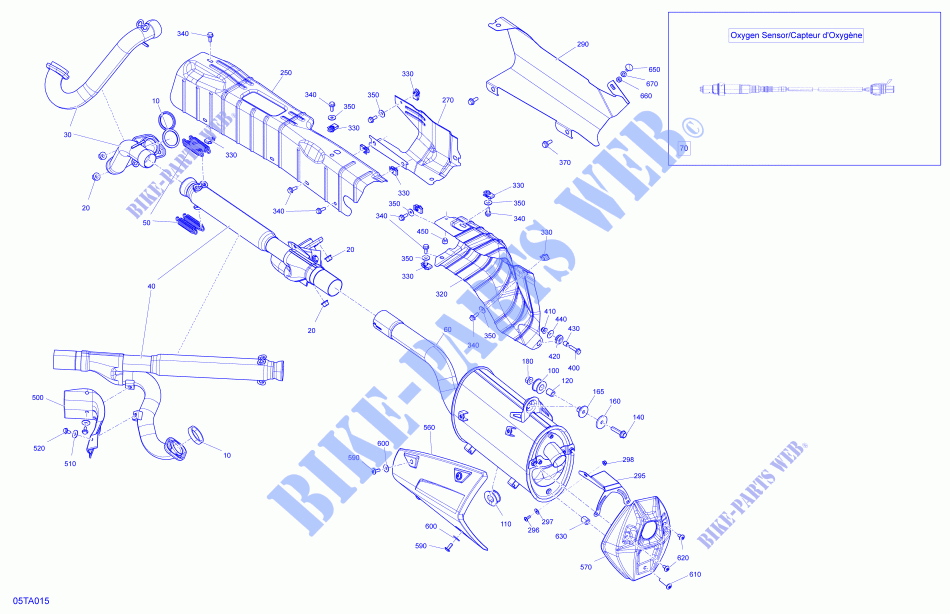 Motor   UITLAATSYSTEEM voor Can-Am OUTLANDER 650 2021