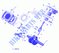 Krukas, zuiger en cilinder voor Can-Am RENEGADE 1000 T 2020