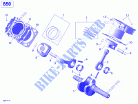 Krukas, zuiger en cilinder voor Can-Am RENEGADE 850 2020