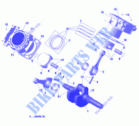 Krukas, zuiger en cilinder voor Can-Am RENEGADE 1000 T3 2019