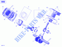 Krukas, zuiger en cilinder voor Can-Am RENEGADE 850 2018