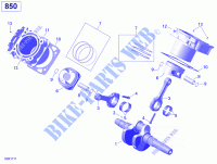Krukas, zuiger en cilinder voor Can-Am OUTLANDER X MR 850 2017