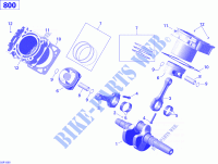 Krukas, zuiger en cilinder voor Can-Am OUTLANDER MAX 800R 2015